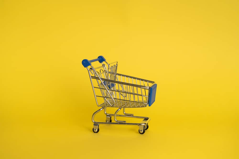toy trolly with a yellow background